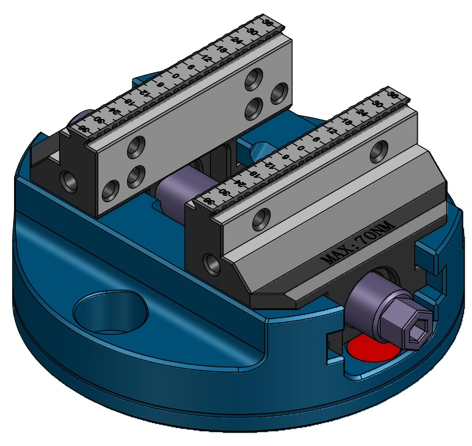 Large 5-axis self-centering vice